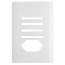 Placa P/ 4 Interruptores (ESPECIAL) + 1 Tomada 4x2 - Novara Branco